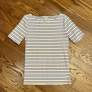 EUC J. Crew Factory Striped Tee; Size M